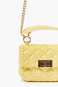 YELLOW Quilted Vinyl Chain Crossbody Bag, image 4