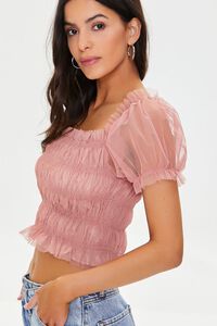 LIGHT PINK Tiered Puff Sleeve Top, image 2