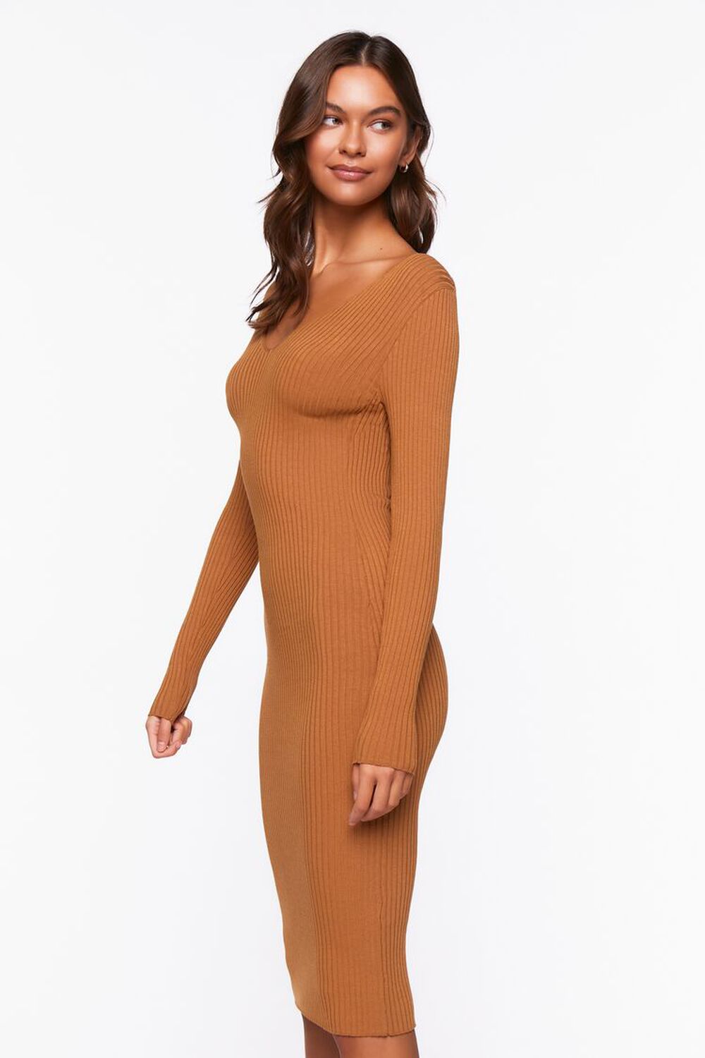 BROWN Sweater-Knit Midi Dress, image 2