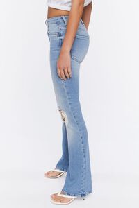 LIGHT DENIM Hemp 10% Distressed Flare Jeans, image 3