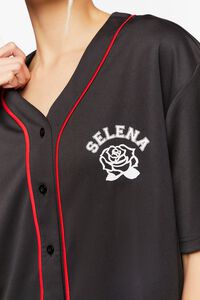 BLACK/MULTI Selena Graphic Baseball Jersey, image 5