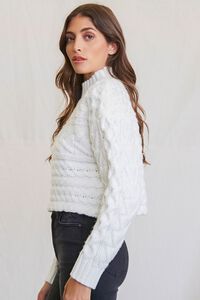 CREAM Cable Knit Mock Neck Sweater, image 2