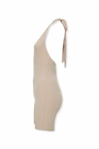 TAUPE Ribbed Plunging Romper, image 2