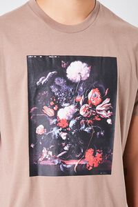 TAUPE/MULTI Flower Painting Graphic Tee, image 5