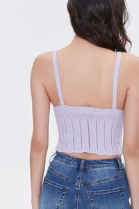 LAVENDER Sweater-Knit Pointelle Cami, image 4