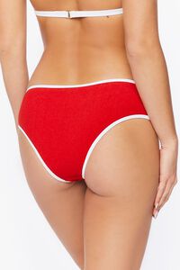HIGH RISK RED Contrast-Trim Hipster Bikini Bottoms, image 4