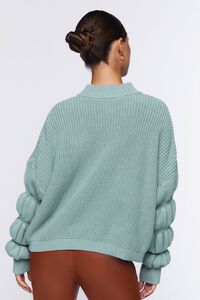 STONE BLUE Tiered Mock-Neck Sweater, image 3