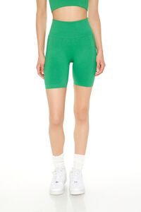 GREEN Seamless Active Biker Shorts, image 4