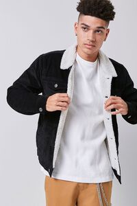Corduroy Faux Shearling-Lined Jacket, image 1