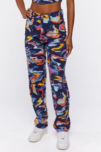 BLUE/MULTI Abstract Crop Top & Pants Set, image 6