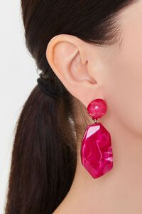 PINK Marble Geometric Drop Earrings, image 1