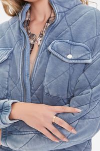 TEAL Quilted Mineral Wash Zip-Up Jacket, image 5