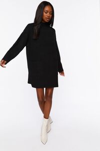 BLACK Marled Sweater Dress, image 4