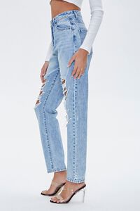 Distressed Rhinestone-Trim Jeans, image 3