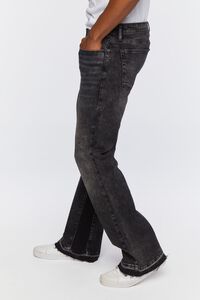 BLACK Acid Wash Flare Jeans, image 3
