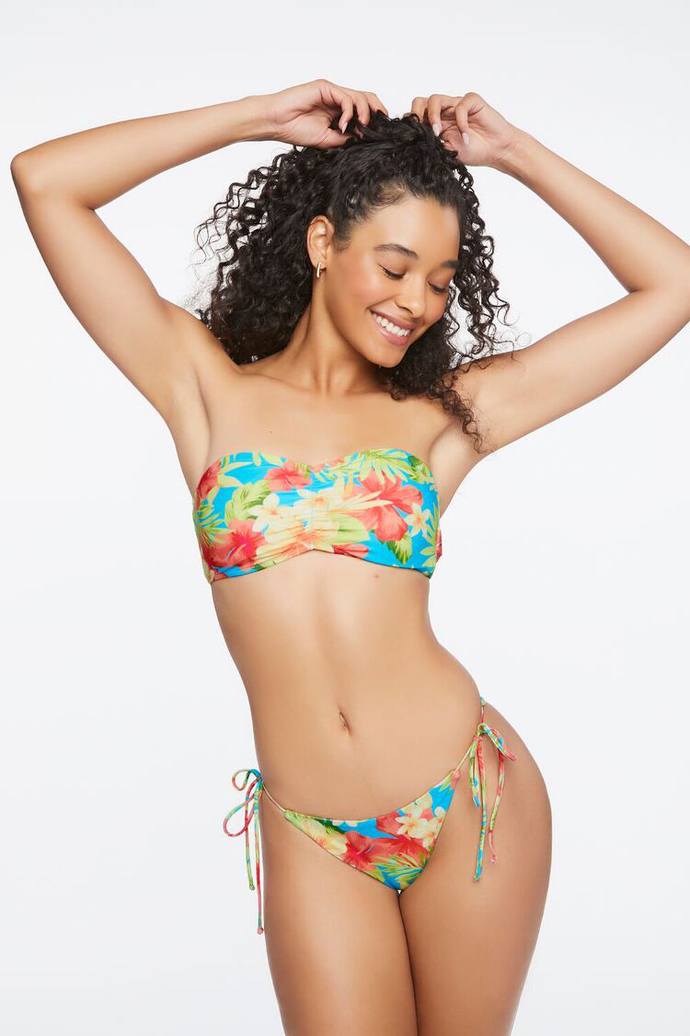 OASIS/MULTI Tropical Floral Print Bikini Bottoms, image 1