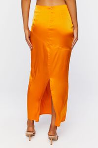 TANGERINE Satin Split-Hem Maxi Skirt, image 4