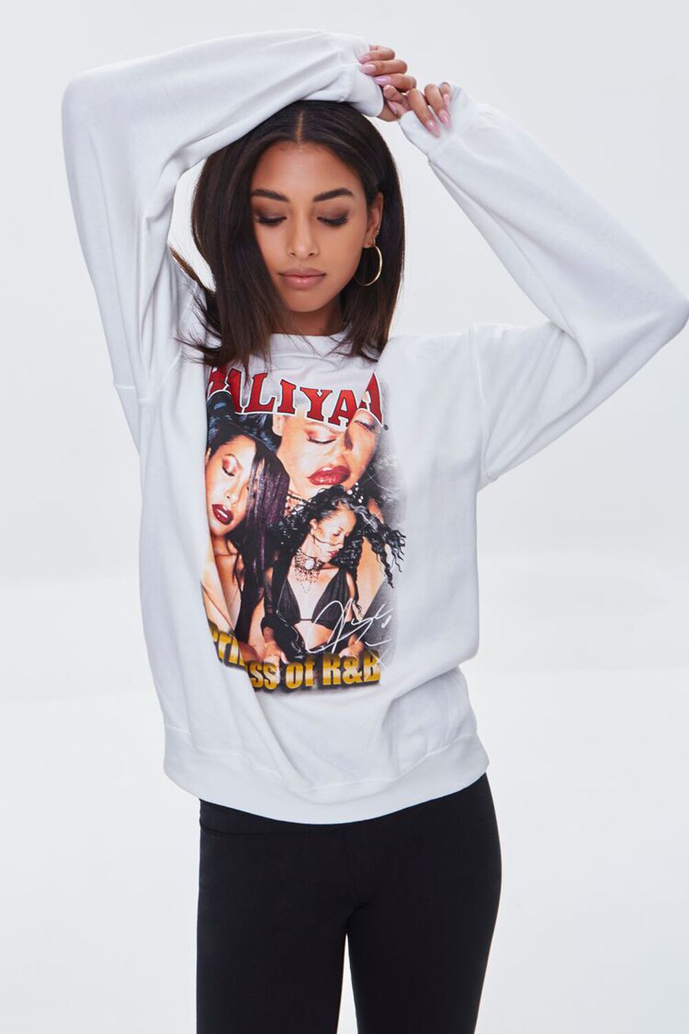 WHITE/MULTI Aaliyah Graphic Pullover, image 1