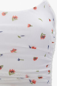 IVORY/MULTI Floral Bodycon Mini Dress, image 4