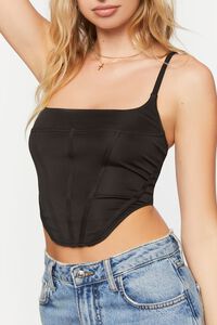 Cropped Lace-Back Bustier Cami, image 5