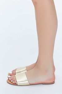GOLD Metallic Slip-On Sandals, image 2