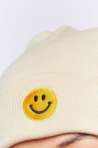 Embroidered Happy Face Beanie, image 2