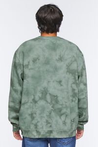 OLIVE/MULTI Graphic Tie-Dye Fleece Pullover, image 3