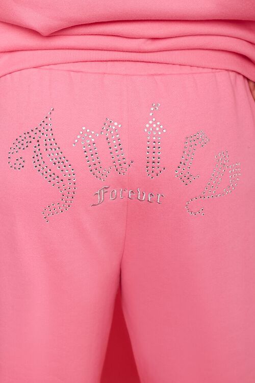 PINK/MULTI Plus Size Juicy Couture Fleece Joggers, image 2