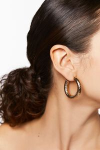 Textured Hoop Earrings, image 1