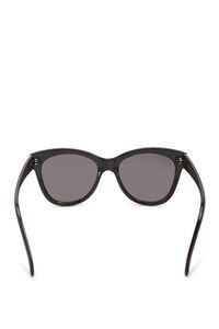 BLACK/BLACK Chunky Cat-Eye Sunglasses, image 4