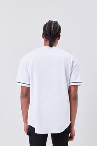 WHITE/BLACK Contrast Piped-Trim Shirt, image 4