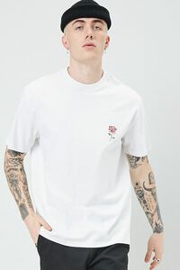 Embroidered Rose Graphic Tee, image 1