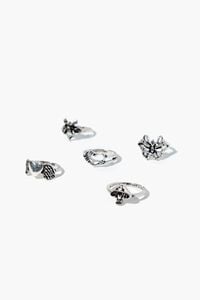 SILVER Butterfly Charm Ring Set, image 2