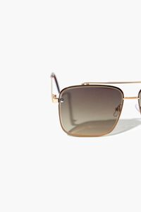 GOLD/BROWN Aviator Frame Sunglasses, image 4