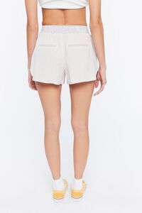 TAUPE/MULTI Pinstriped Colorblock Shorts, image 4
