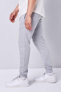 HEATHER GREY Heathered French Terry Moto Joggers, image 3