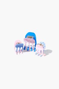 PINK/MULTI Checkered Hair Claw Clip Set, image 1
