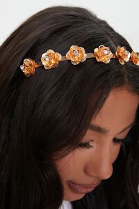 GOLD Rhinestone Rose Headband, image 2