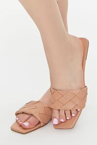 NUDE Crosshatch Faux Leather Sandals, image 1