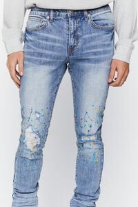 MEDIUM DENIM Distressed Skinny Jeans, image 5