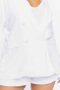 WHITE Plus Size Double-Breasted Blazer, image 5