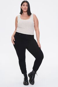 OATMEAL Plus Size Cropped Tank Top, image 4