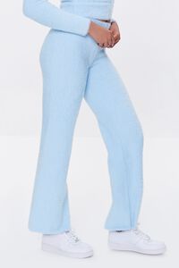LIGHT BLUE Fuzzy Wide-Leg Pants, image 3
