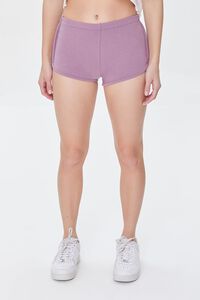 DUSTY LAVENDER Mid-Rise Dolphin Shorts, image 2