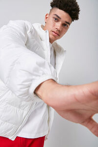 WHITE Hooded Puffer Jacket, image 1