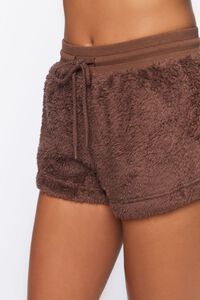 DEEP TAUPE Faux Shearling Lounge Shorts, image 7