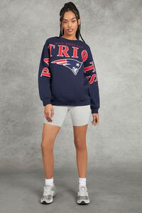 BLUE/MULTI New England Patriots Graphic Pullover, image 4