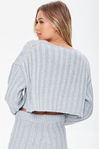 HEATHER GREY Wide-Ribbed Boxy Sweater, image 3
