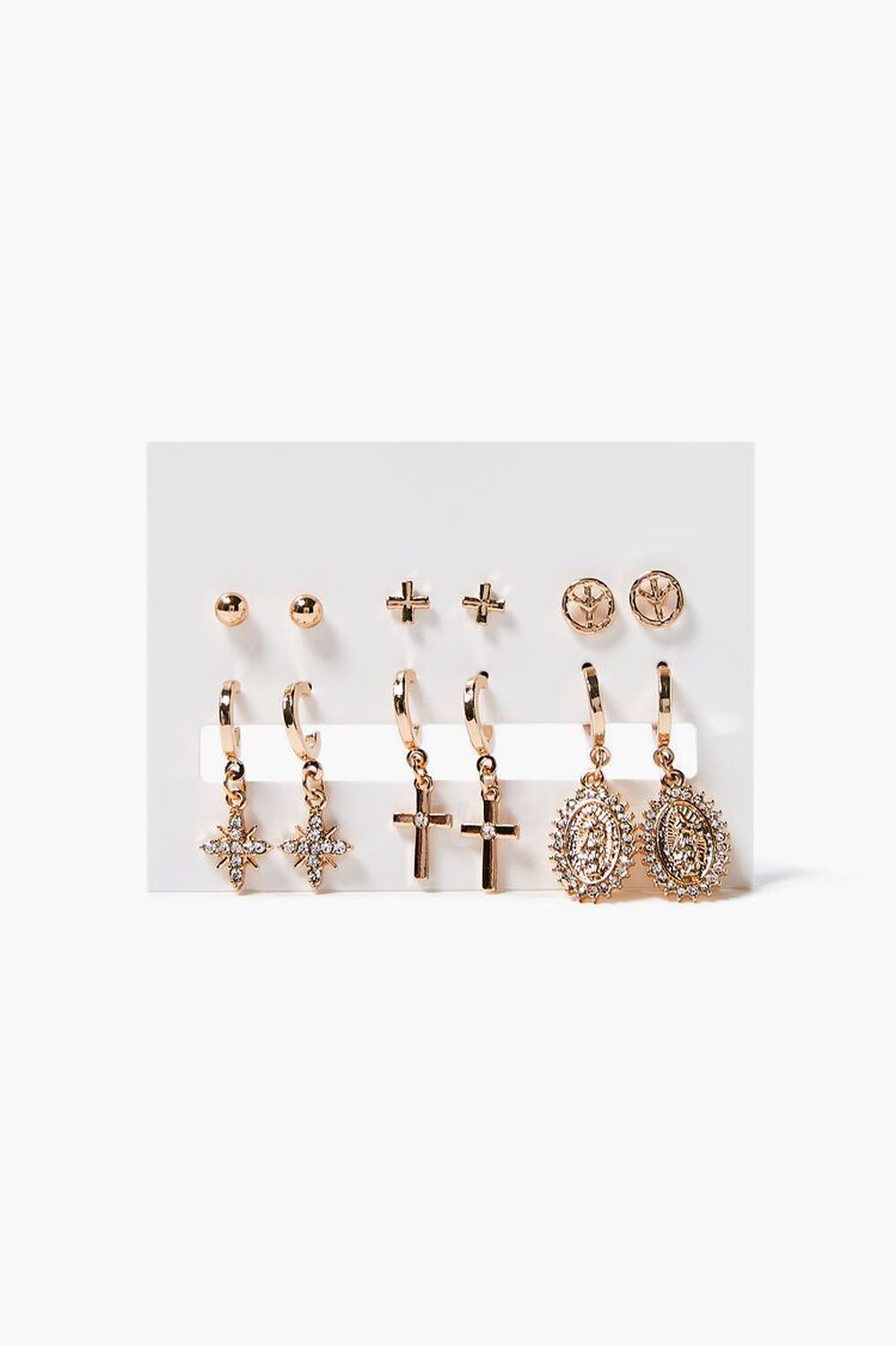 GOLD Assorted Drop & Stud Earring Set, image 1