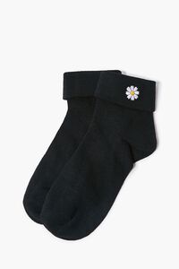 Daisy Embroidered Graphic Ankle Socks, image 2